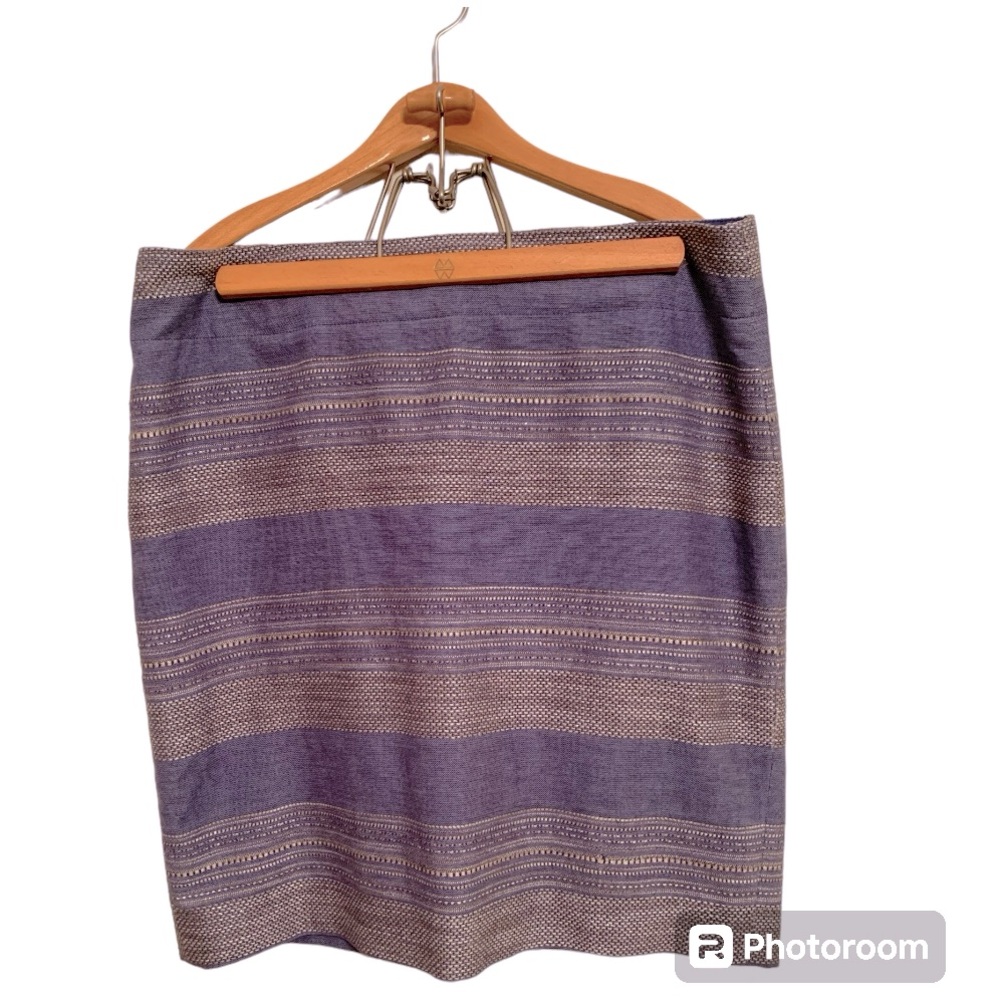 The Limited Pencil Skirt Size 12 Blue & Silver Threads